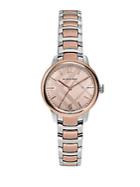 Burberry Classic Round Stainless Steel Two-tone Honey Twill Check Bracelet Watch