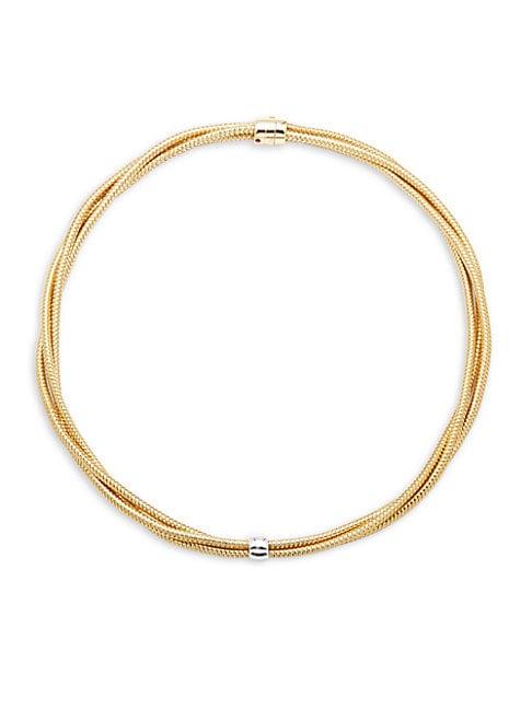 Roberto Coin Primavera 18k Gold Intertwined Mesh Chain Necklace