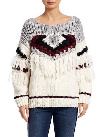 Current/elliott Rosemary Fringe Sweater