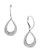 Effy Pav&eacute; Classica Diamond And 14k White Gold Earrings