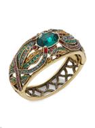 Heidi Daus Goldtone & Multicolored Crystal Ring