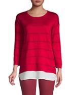 Calvin Klein Striped Twofer Sweater