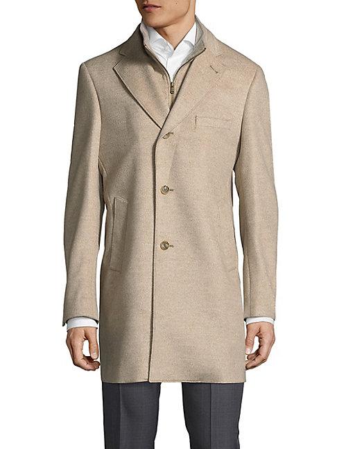 Saks Fifth Avenue Made In Italy Cash Wool Car Coat