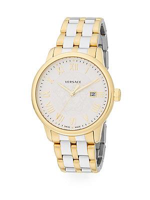 Versace Business Goldtone Stainless Steel Bracelet Watch