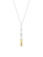 John Hardy 18k Yellow Gold & Sterling Silver Bamboo Pendant Necklace