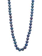Masako 14k Yellow Gold & 8-8.5mm Blue Cultured Freshwater Pearl Strand Necklace