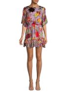 Alice + Olivia By Stacey Bendet Katrina Floral Ruffle Dress