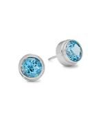 Saks Fifth Avenue Blue Topaz & Sterling Silver Round Stud Earrings