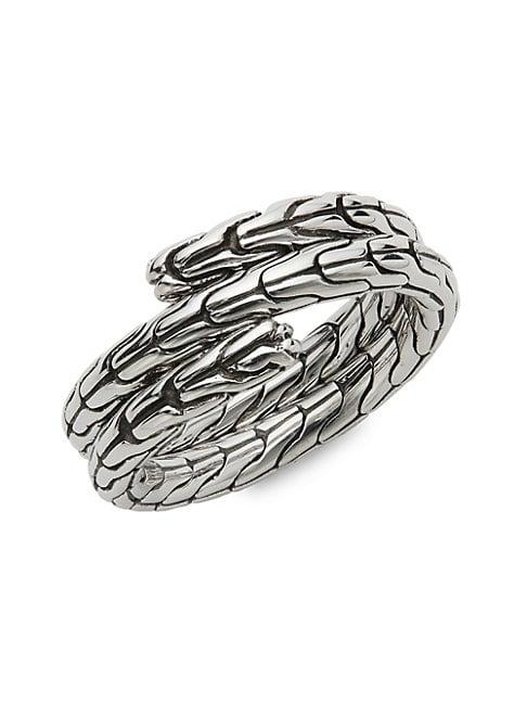 John Hardy Sterling Silver Chain Wrap Ring