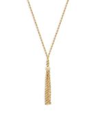 Sphera Milano 14k Yellow Gold Rope Chain Tassel Necklace