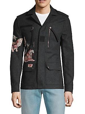 Valentino Embroidered Wool Jacket