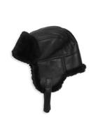 Surell Leather & Shearling Trooper Hat