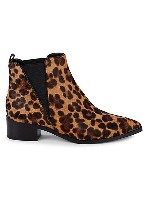 Marc Fisher Ltd Yale Leopard-print Calf Hair Chelsea Boots
