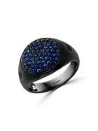 Effy Rhodium-plated Sterling Silver Sapphire Ring