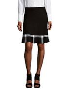 Saks Fifth Avenue Black Jacquard Flare Skirt
