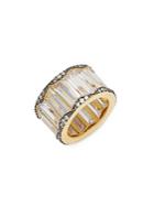 Freida Rothman Classic Cubic Zirconia And Sterling Silver Baguette Ring