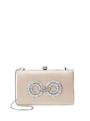 Badgley Mischka Care Crystal-embellished Convertible Clutch