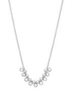Pure Navy Cubic Zirconia And Sterling Silver Beaded Necklace