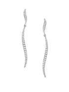 Kc Designs Curve Diamond And 14k White Gold Dangle Earrings