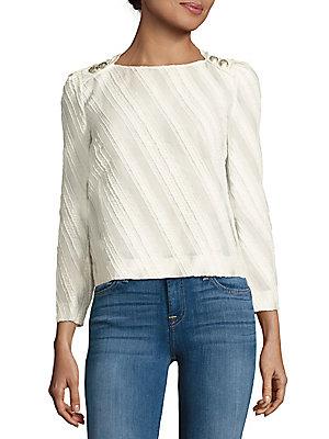 Maje Textured Button-back Top