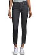7 For All Mankind Raw-hem Skinny Ankle Jeans