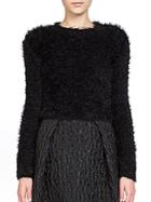 Carven Cropped Fuzzy Sweater