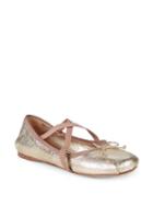 Miu Miu Crisscross-strap Leather Ballet Flats