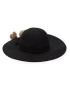 Marcus Adler Rabbit Fur Pom Pom Wool Hat