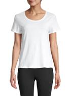 Betsey Johnson Performance Strappy Cotton-blend Tee