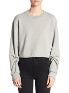 3.1 Phillip Lim Long-sleeve Cotton Cropped Top