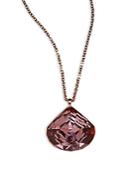 Swarovski Antique Pink Star Crystal Rose Gold Chain Necklace