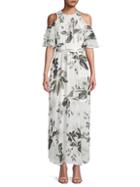 Calvin Klein Floral-print Chiffon Maxi Dress