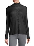 Akris Stand Collar Cashmere And Suede Top