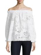 Saloni Gaby Cotton Off-the-shoulder Top