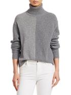 Theory Cashmere Colorblock Turtleneck Sweater