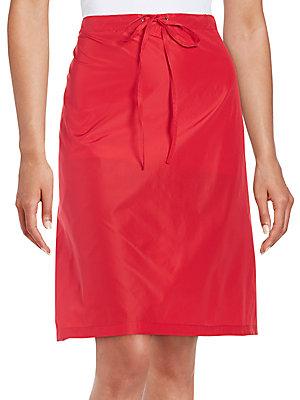 Jil Sander Navy Drawstring A-line Skirt