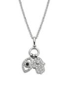 Effy 14k White Gold Diamond & Sapphire Evil Eye & Hamsa Charm Necklace
