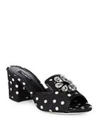Dolce & Gabbana Embellished Polka-dot Sandals
