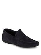 Bruno Magli Partie Perforated Suede Penny Loafters