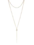 Ava & Aiden Basic Program Cubic Zirconia & Faux Pearl Double Y-necklace