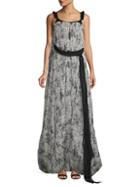 Valentino Abstract-print Silk Dress