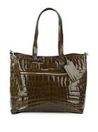 Valentino Embossed Leather Tote