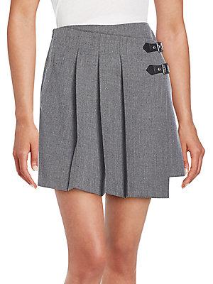 Marc By Marc Jacobs Pleated Wool Wrap Skirt