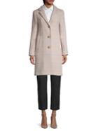 Cinzia Rocca Plaid Wool-blend Coat