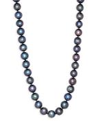 Masako Pearls 10-10.5mm Black Pearl & 14k White Gold Necklace