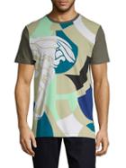Versace Collection Multicolor Abstract-print Cotton Tee