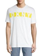 Dkny Knocked Out Logo Cotton Tee