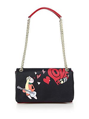 Love Moschino Harmony Love Faux Leather Shoulder Bag