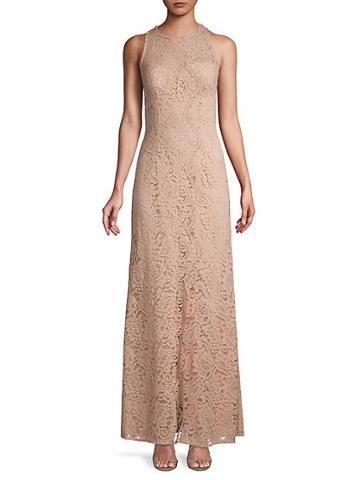 Js Collections Lace Sleeveless Column Gown