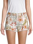 7 For All Mankind Floral Cut-off Shorts